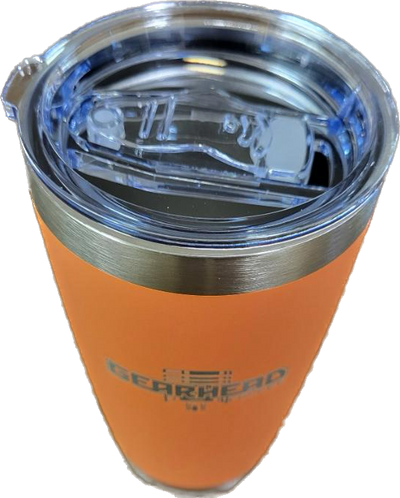 Gearhead Coffee 20 oz Steel/Orange tumbler