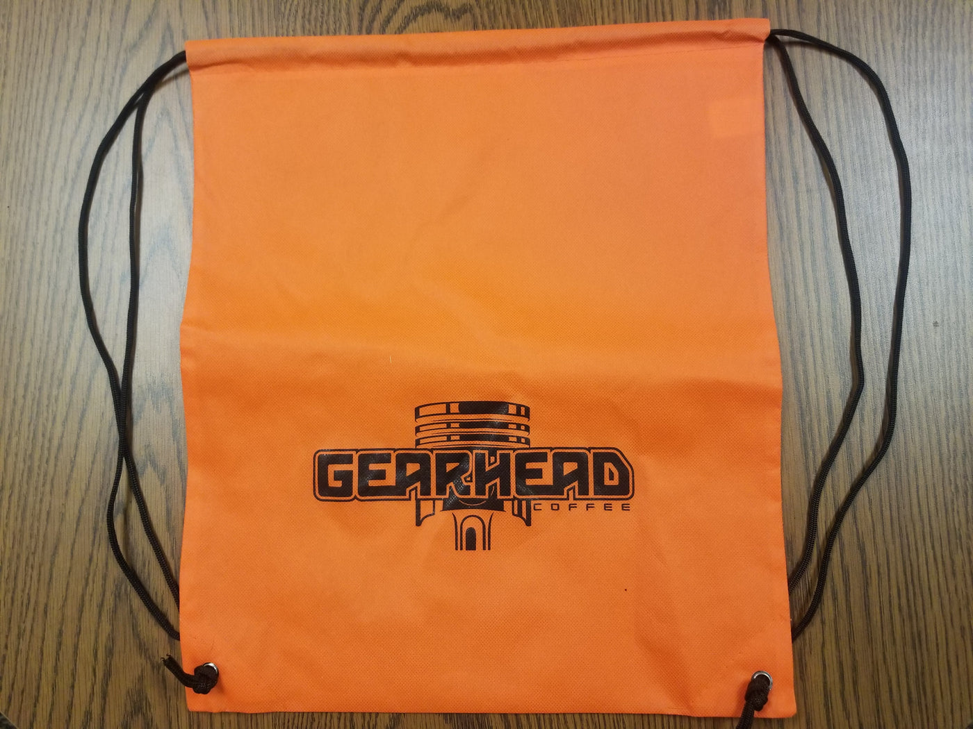 Orange Gearhead Coffee Drawstring Bags