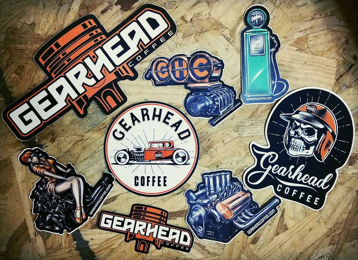 Gearhead Coffee Complete Sticker Pack