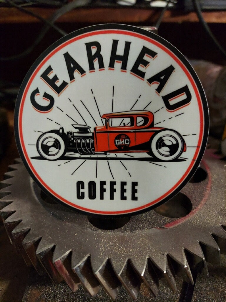 4" Hotrod Gearhead Coffee Round