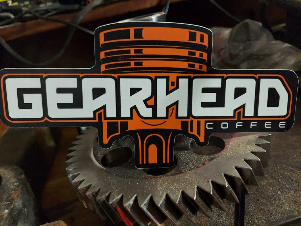 9" Gearhead Coffee Logo Sticker